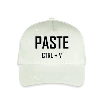 Paste Ctrl V - Vater Sohn Shirt - Kinder Bio Basecap - Helles Mintgrün - Vorne