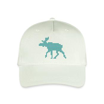 Pixel Elch - Kinder Bio Basecap - Helles Mintgrün - Vorne