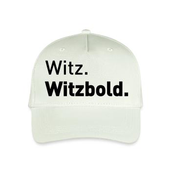 Witzbold Typografie Design Schriftart bold fett - Kinder Bio Basecap - Helles Mintgrün - Vorne