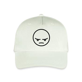 Wütender Smiley Geschenk Idee - Kinder Bio Basecap - Helles Mintgrün - Vorne