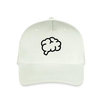 Gehirn, Hirn, Schlau, Intelligent - Kinder Bio Basecap - Helles Mintgrün - Vorne