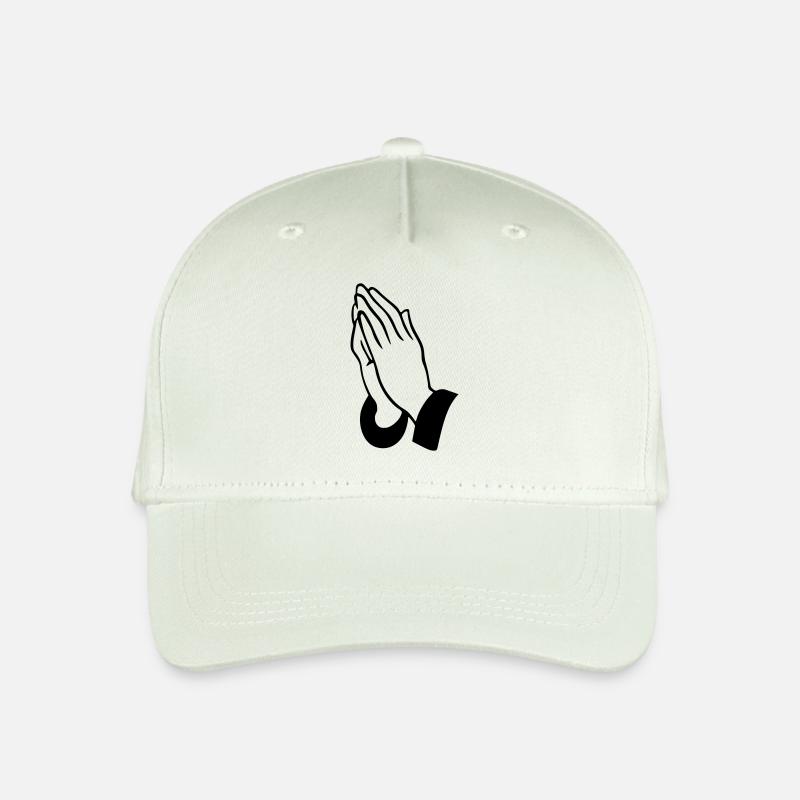 betende hände - Kinder Bio Basecap - Helles Mintgrün