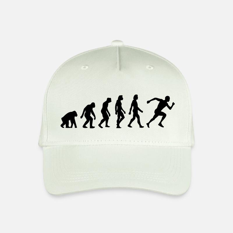 Die Evolution von Laufen - Kinder Bio Basecap - Helles Mintgrün