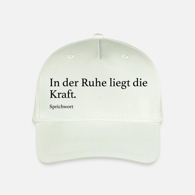 In der Ruhe liegt die Kraft. - Kinder Bio Basecap - Helles Mintgrün
