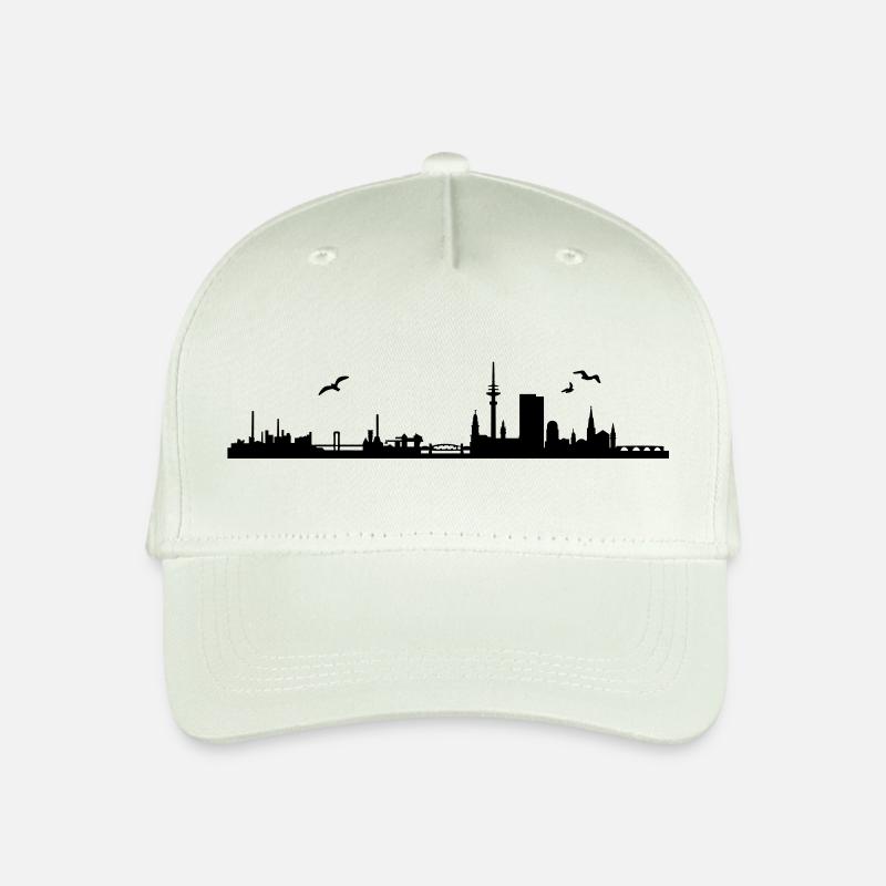 Hamburger Skyline - Kinder Bio Basecap - Helles Mintgrün