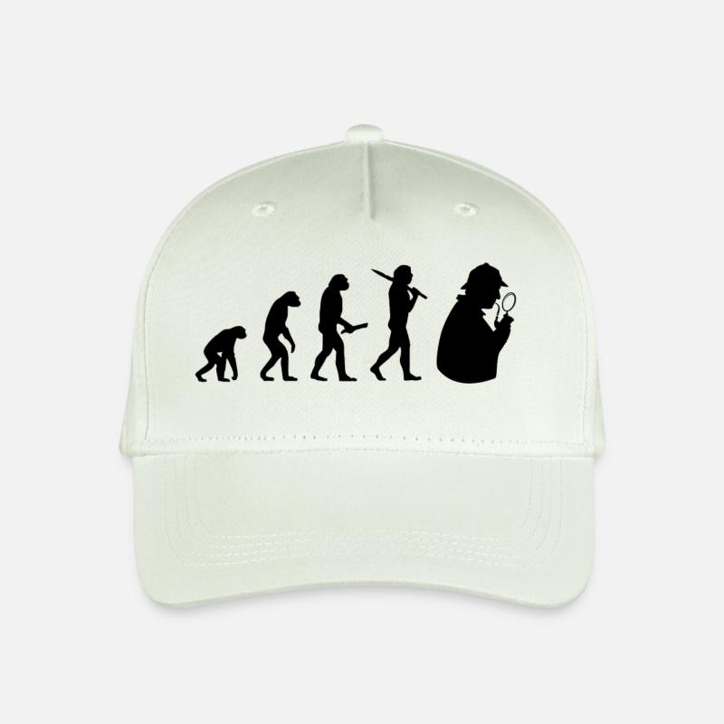 sherlock holmes Evolution Fortschritt Entwicklung - Kinder Bio Basecap - Helles Mintgrün
