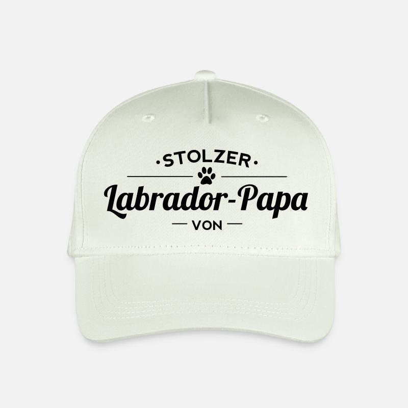 Labrador-Papa Wunschname - Kinder Bio Basecap - Helles Mintgrün