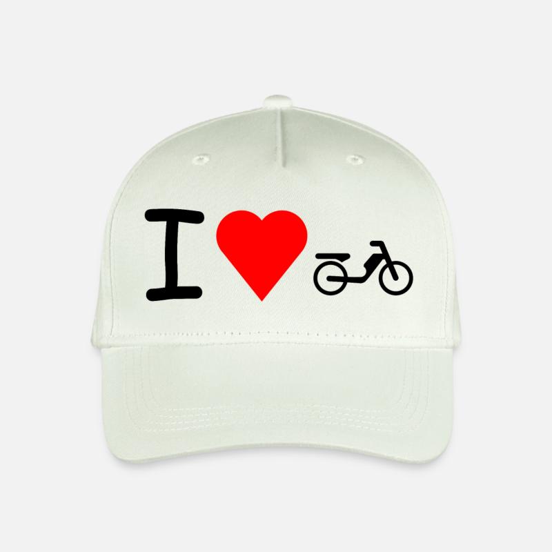I love Mofa Moped Mokick - Kinder Bio Basecap - Helles Mintgrün