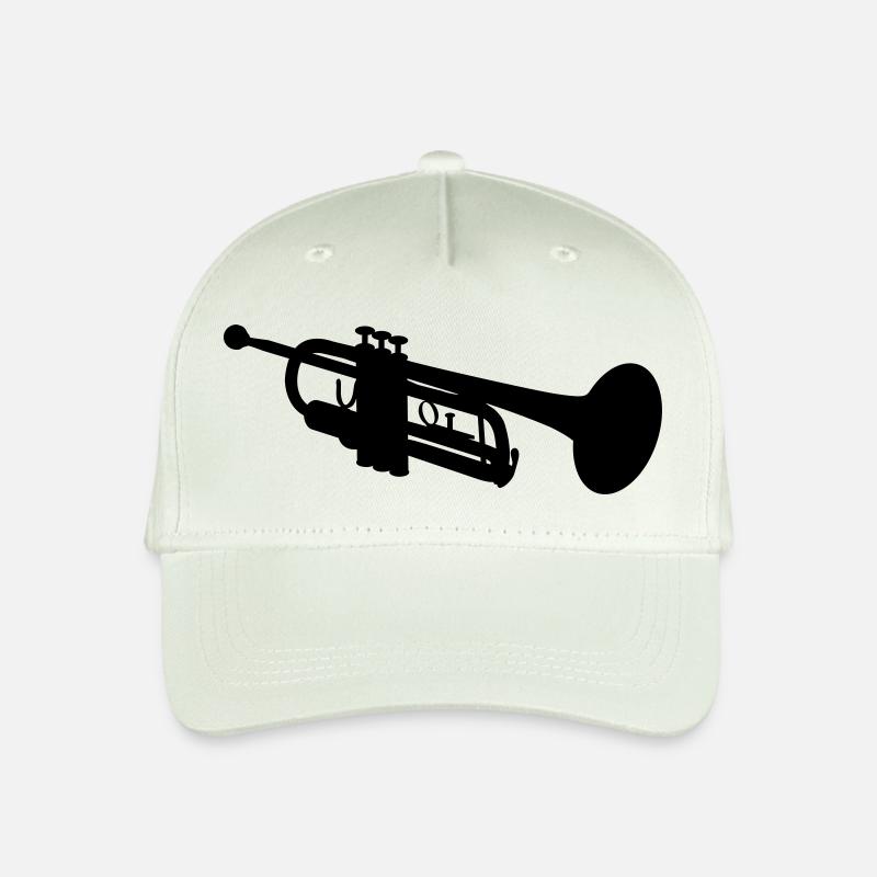 Trompete Silhouette - Kinder Bio Basecap - Helles Mintgrün