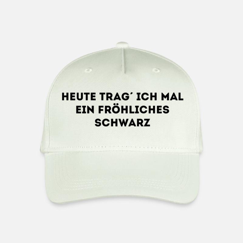 Heute rag ich mal ein fröhliches Schwarz - Kinder Bio Basecap - Helles Mintgrün