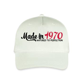 Made in 1970 - Organic Kids’ Baseball Cap - light mint green - Front