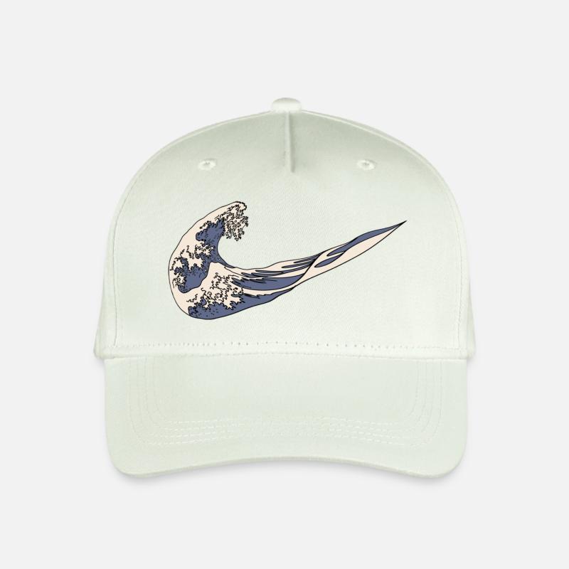 Die große Welle vor Kanagawa - Kinder Bio Basecap - Helles Mintgrün