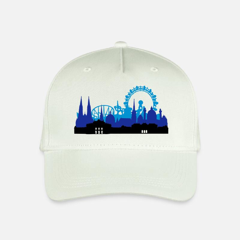 Wien Skyline - Kinder Bio Basecap - Helles Mintgrün