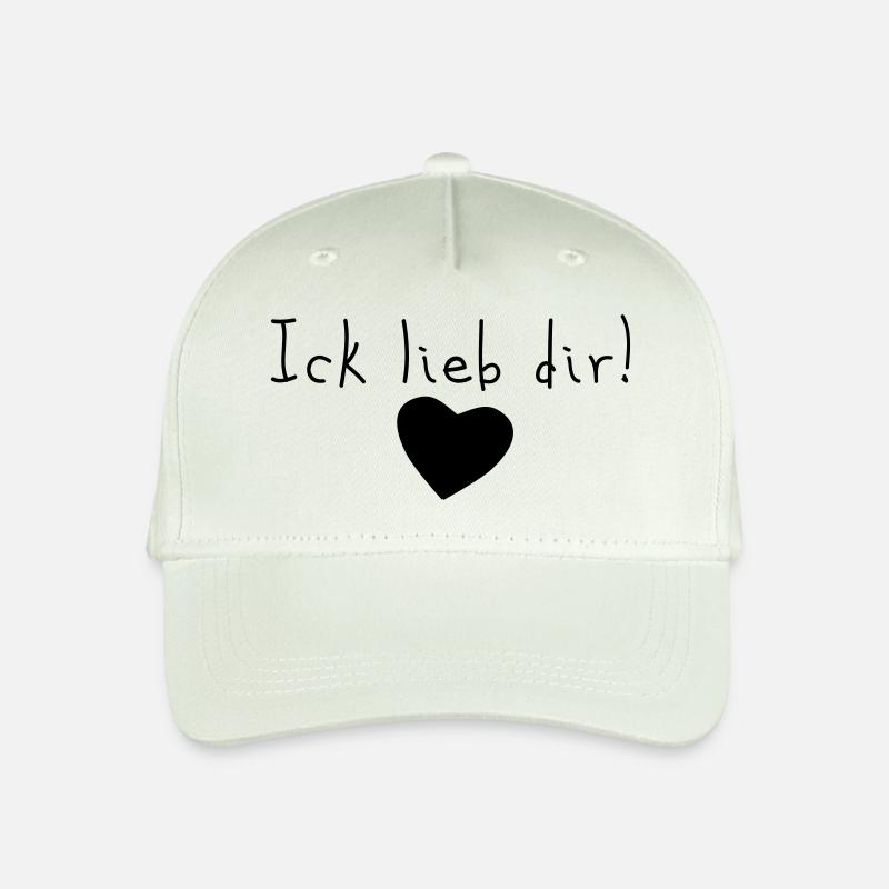 ick lieb dir - Kinder Bio Basecap - Helles Mintgrün