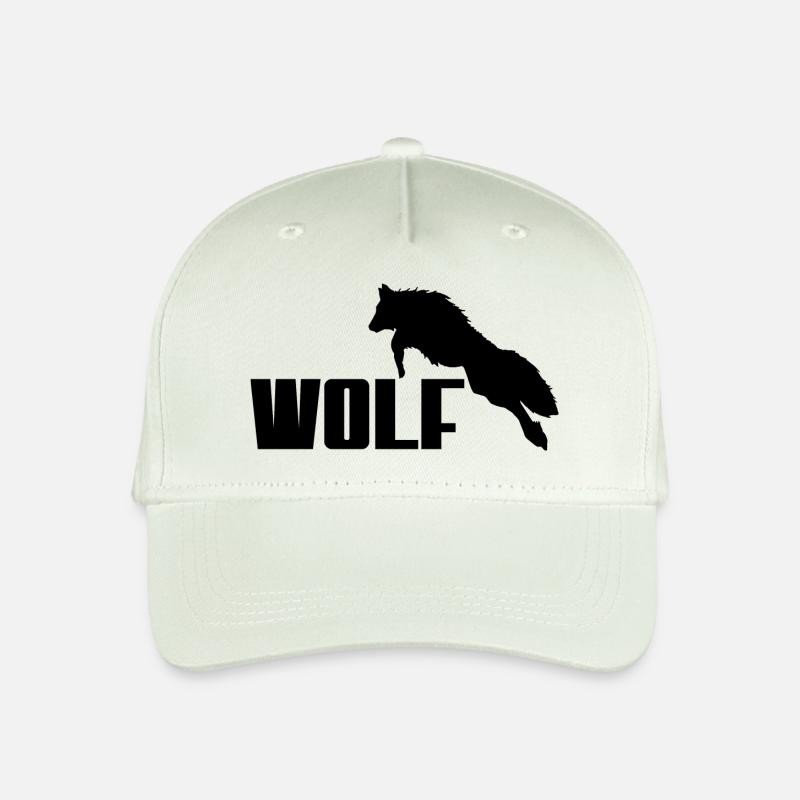 Wolf Logo - Kinder Bio Basecap - Helles Mintgrün