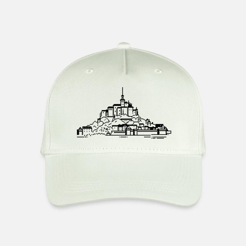 1bit Pixel Mont Saint Michel - Kinder Bio Basecap - Helles Mintgrün