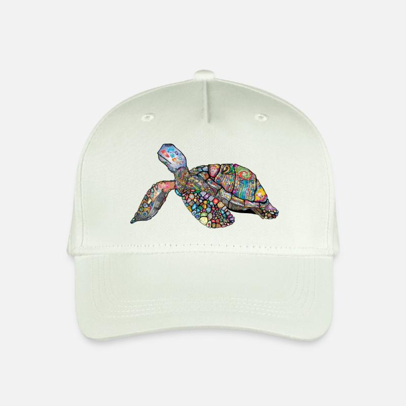 Schildkröte - Kinder Bio Basecap - Helles Mintgrün