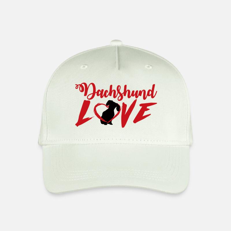 Dackel / Dachshund: Dachshund Love - Kinder Bio Basecap - Helles Mintgrün