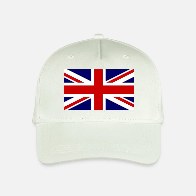 Großbritannien Flagge, Englandfahne, great britain - Kinder Bio Basecap - Helles Mintgrün