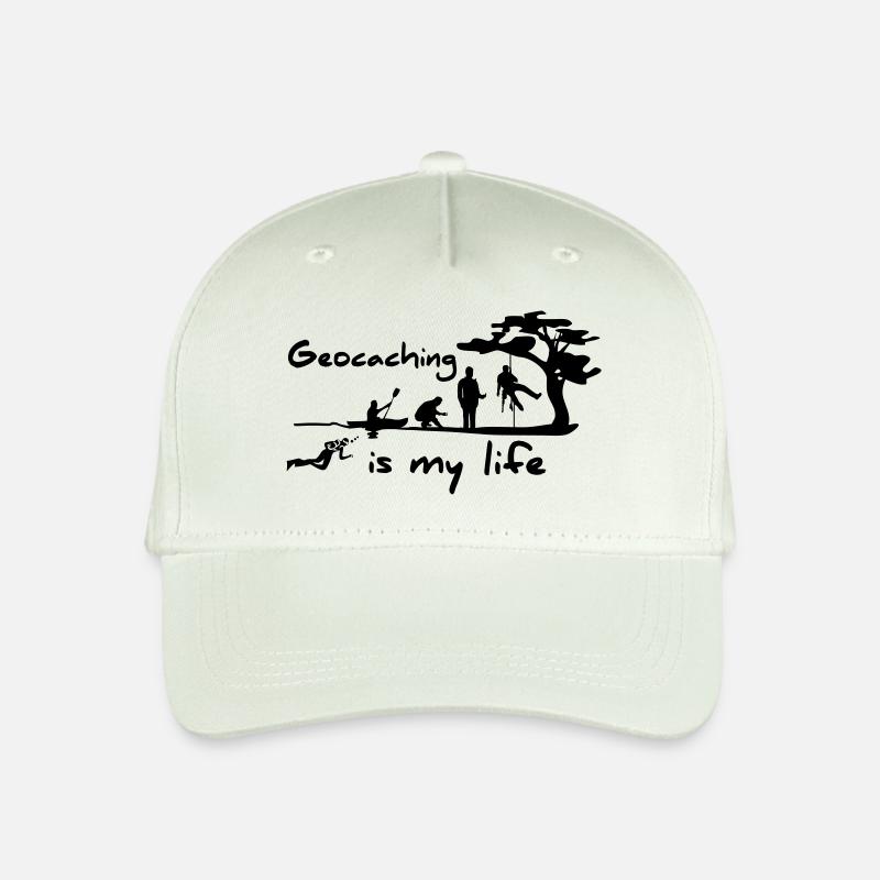 1016_geocaching_is_my_life - Kinder Bio Basecap - Helles Mintgrün