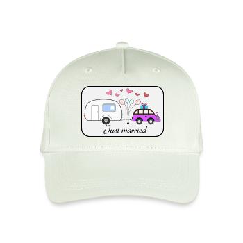 Just married - Organic Kids’ Baseball Cap - light mint green - Front