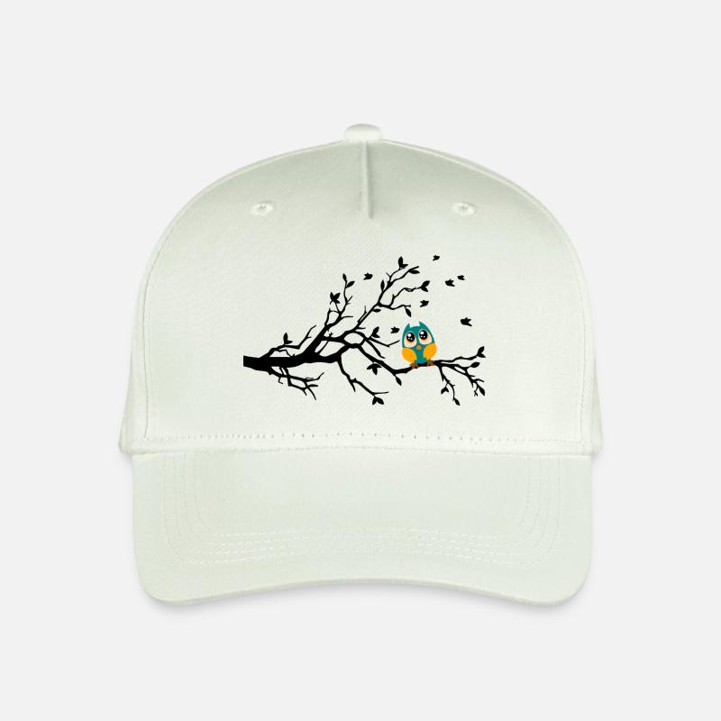 Eule-Ast - Kinder Bio Basecap - Helles Mintgrün