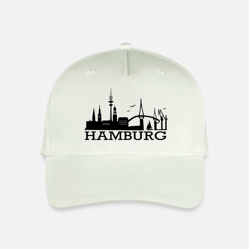 Hamburg Skyline - Kinder Bio Basecap - Helles Mintgrün