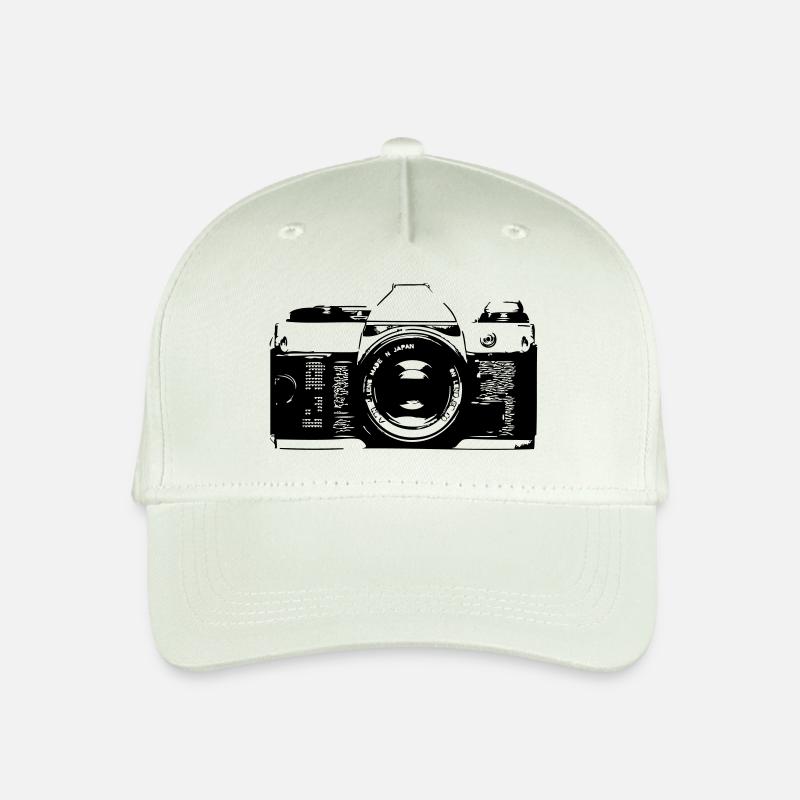 Retro Kamera - Kinder Bio Basecap - Helles Mintgrün