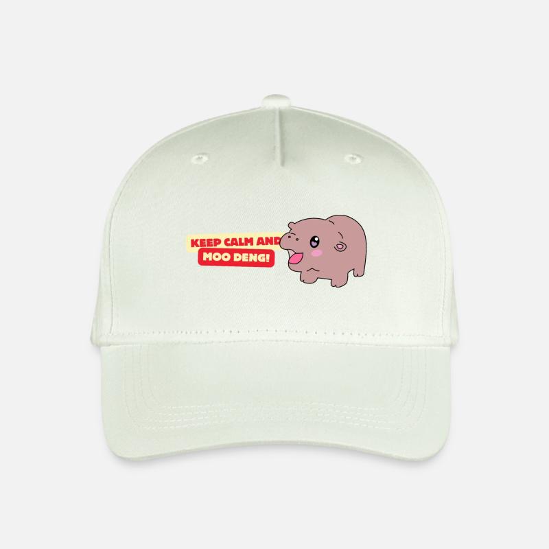 Moo Deng! - Kinder Bio Basecap - Helles Mintgrün
