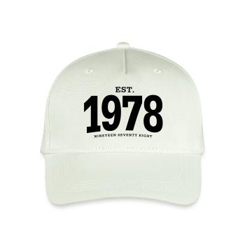 EST. 1978 Nineteen Seventy Eight - Organic Kids’ Baseball Cap - light mint green - Front