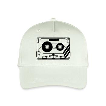 audio tape cassette - Organic Kids’ Baseball Cap - light mint green - Front