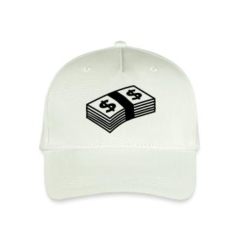 Money dollars B&W - Organic Kids’ Baseball Cap - light mint green - Front