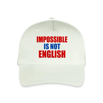 impossible is not english - angleterre - Casquette de baseball bio Enfant - vert menthe clair - Devant