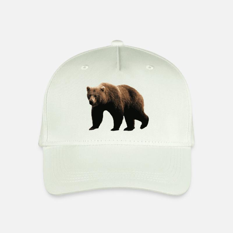 Brauner Bär - Kinder Bio Basecap - Helles Mintgrün