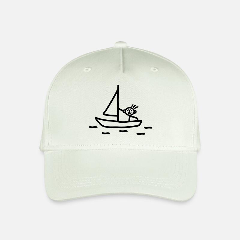 Sail stick figure - Organic Kids’ Baseball Cap - light mint green
