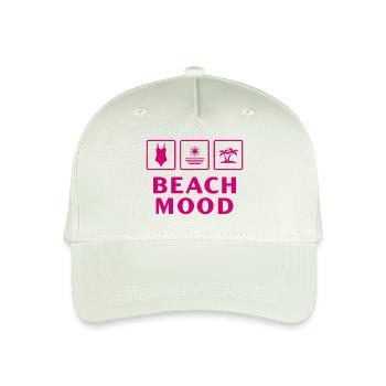 Beach Mood Sommer Sonne Meer Urlaub - Kinder Bio Basecap - Helles Mintgrün - Vorne