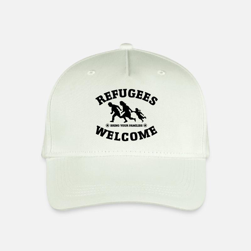 refugees welcome original - Kinder Bio Basecap - Helles Mintgrün