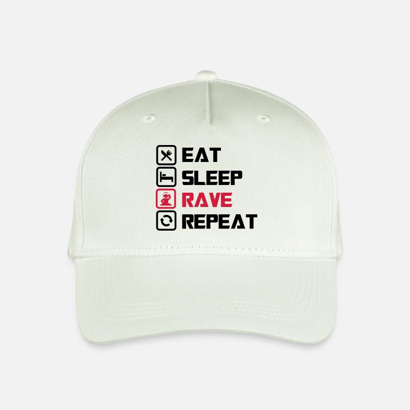 Schlaf Rave wiederholen - Kinder Bio Basecap - Helles Mintgrün