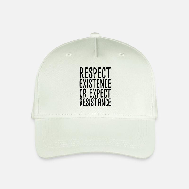 Respect Existence Or Expect Resistance - Kinder Bio Basecap - Helles Mintgrün