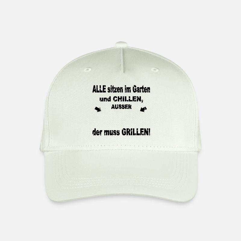 Lustiger Grill-Spruch - Kinder Bio Basecap - Helles Mintgrün