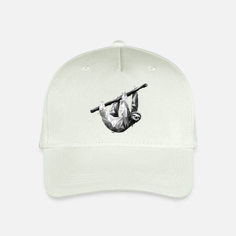 Das Faultier im polygonalen Stil - Kinder Bio Basecap - Helles Mintgrün