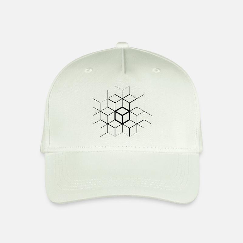 Asymmetrische Würfel - Kinder Bio Basecap - Helles Mintgrün
