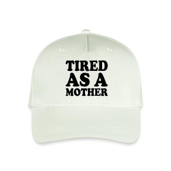 Tired as a mother - Kinder Bio Basecap - Helles Mintgrün - Vorne