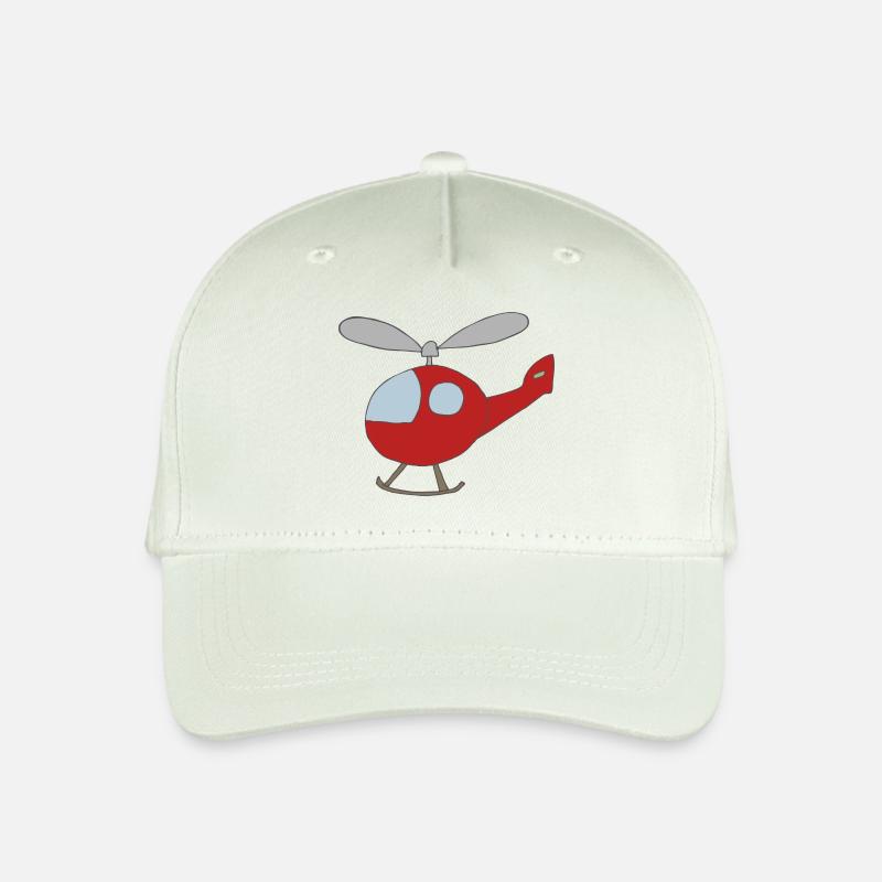 hubschrauber - Kinder Bio Basecap - Helles Mintgrün