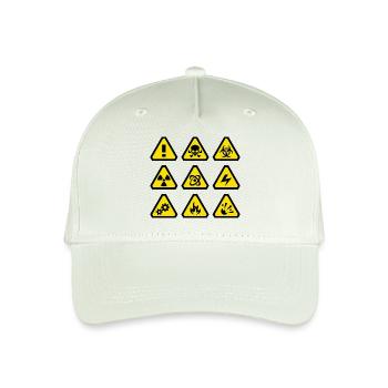 Danger signs - Organic Kids’ Baseball Cap - light mint green - Front