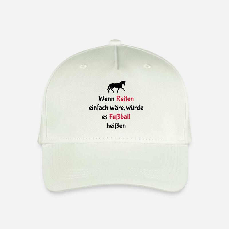 Wenn Reiten einfach wäre - Fußball - Kinder Bio Basecap - Helles Mintgrün