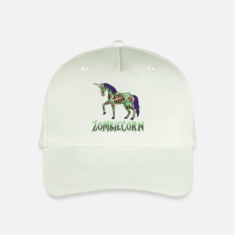 Halloween Einhorn untot Zombie lustig Geschenk - Kinder Bio Basecap - Helles Mintgrün