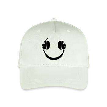 Smiley Headphone - Kinder Bio Basecap - Helles Mintgrün - Vorne