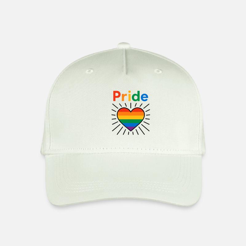 Pride Heart - Kinder Bio Basecap - Helles Mintgrün