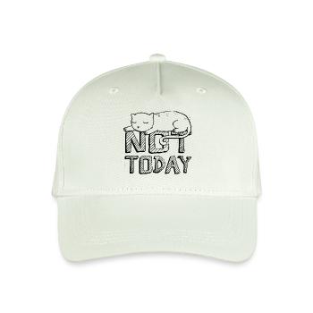 Not Today (Sleeping Cat) - Organic Kids’ Baseball Cap - light mint green - Front